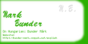 mark bunder business card