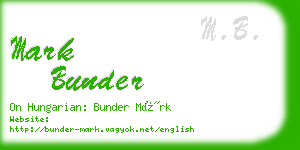 mark bunder business card